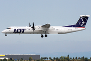 LOT Polish Airlines Bombardier DHC-8-402Q (OY-YBZ) at  Prague - Vaclav Havel (Ruzyne), Czech Republic