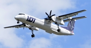 LOT Polish Airlines Bombardier DHC-8-402Q (OY-YBZ) at  Warsaw - Frederic Chopin International, Poland