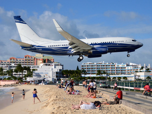 (Private) Boeing 737-7HZ(BBJ) (P4-NGK) at  Philipsburg - Princess Juliana International, Netherland Antilles