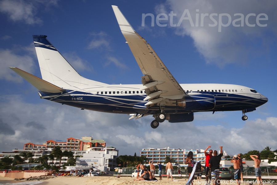 (Private) Boeing 737-7HZ(BBJ) (P4-NGK) | Photo 74669