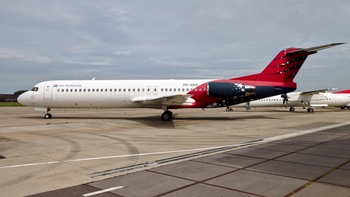 Air Hollandia Fokker 100 (PH-ABW) at  Maastricht-Aachen, Netherlands