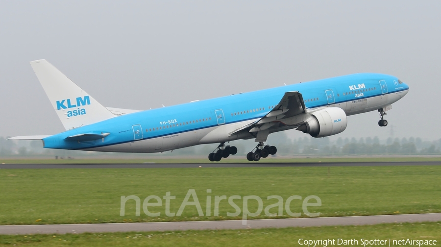 KLM - Royal Dutch Airlines Boeing 777-206(ER) (PH-BQK) | Photo 216550