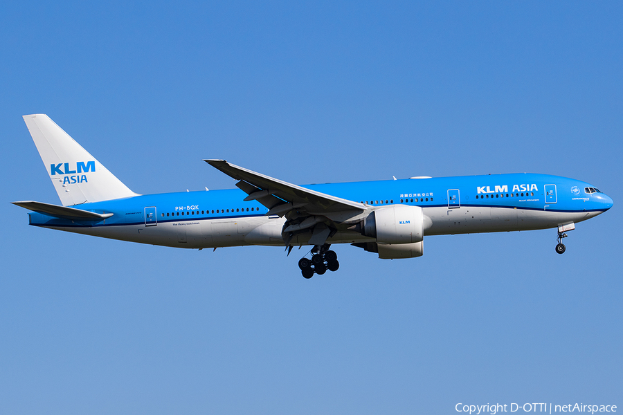 KLM - Royal Dutch Airlines Boeing 777-206(ER) (PH-BQK) | Photo 600843