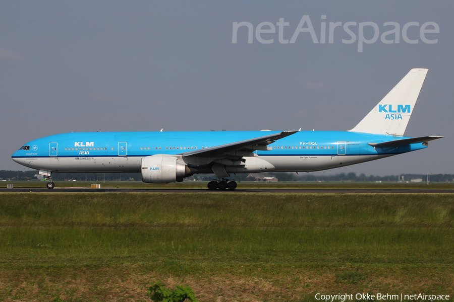 KLM - Royal Dutch Airlines Boeing 777-206(ER) (PH-BQL) | Photo 293573