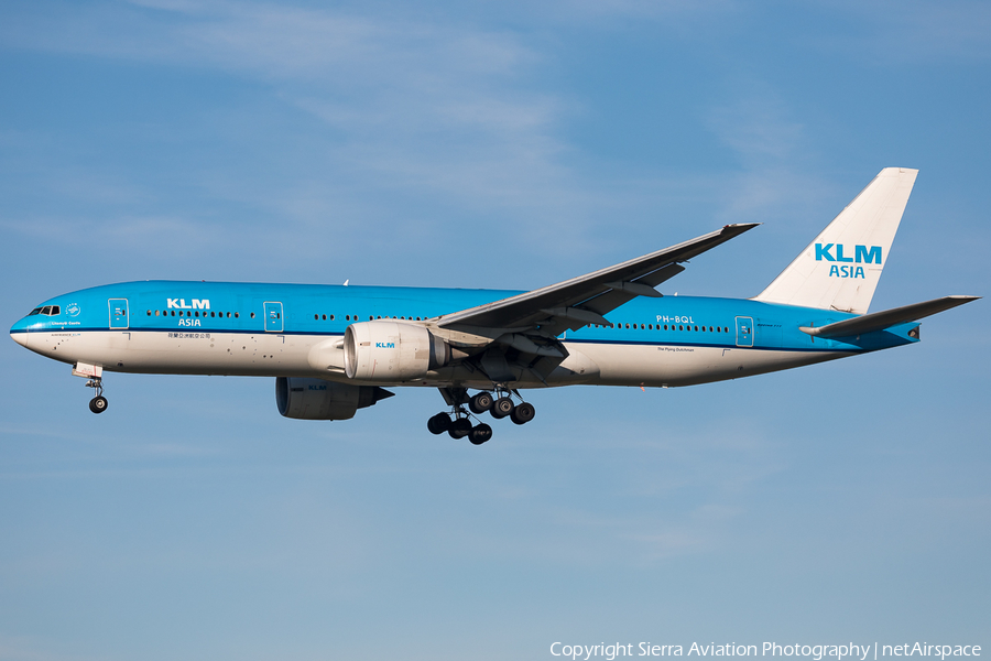 KLM - Royal Dutch Airlines Boeing 777-206(ER) (PH-BQL) | Photo 322247