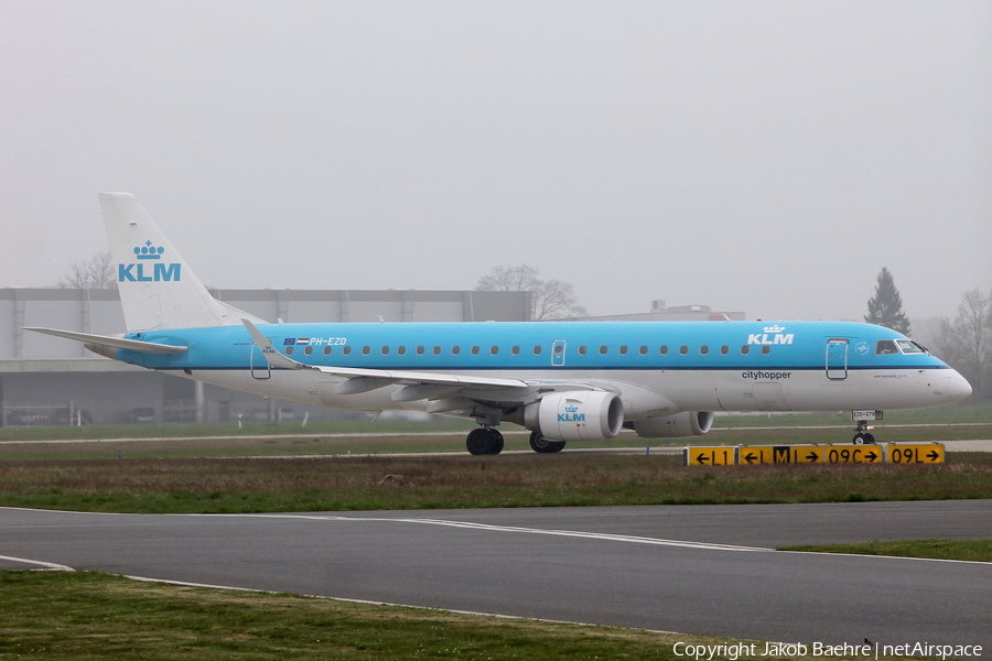 KLM Cityhopper Embraer ERJ-190STD (ERJ-190-100STD) (PH-EZD) | Photo 138674