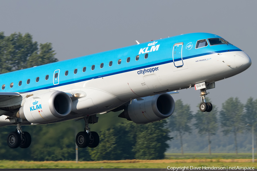 KLM Cityhopper Embraer ERJ-190LR (ERJ-190-100LR) (PH-EZG) | Photo 11509