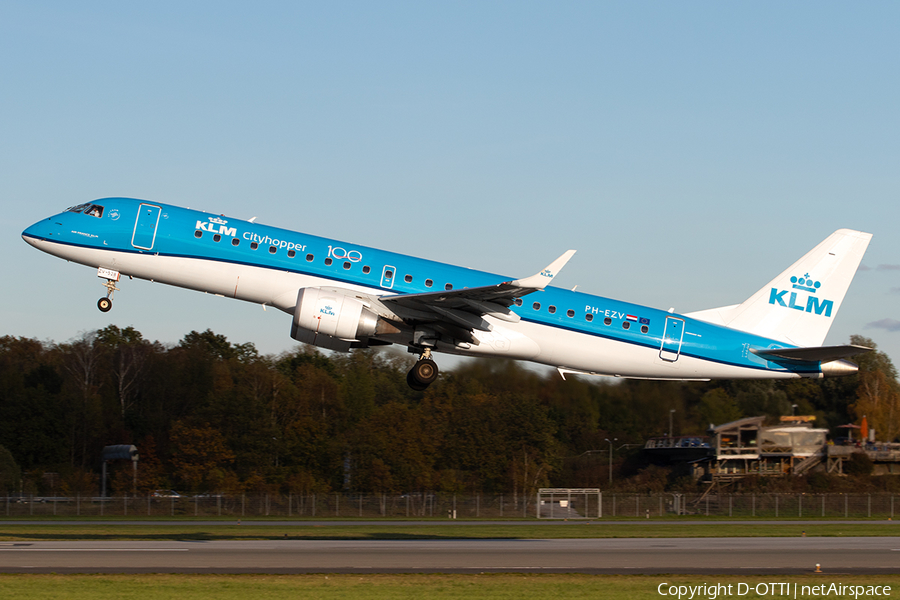 KLM Cityhopper Embraer ERJ-190STD (ERJ-190-100STD) (PH-EZV) | Photo 355761