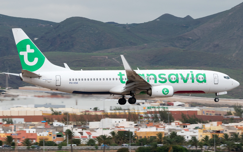 Transavia Boeing 737-8K2 (PH-HSK) at  Gran Canaria, Spain