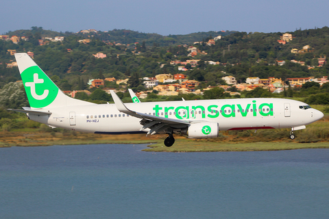 Transavia Boeing 737-8K2 (PH-HZJ) at  Corfu - International, Greece