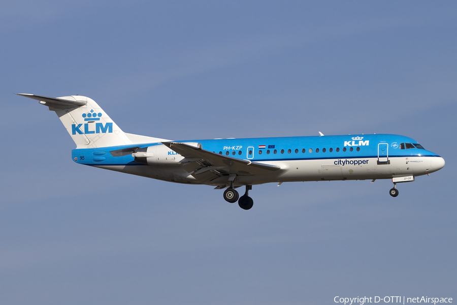 KLM Cityhopper Fokker 70 (PH-KZP) | Photo 404369