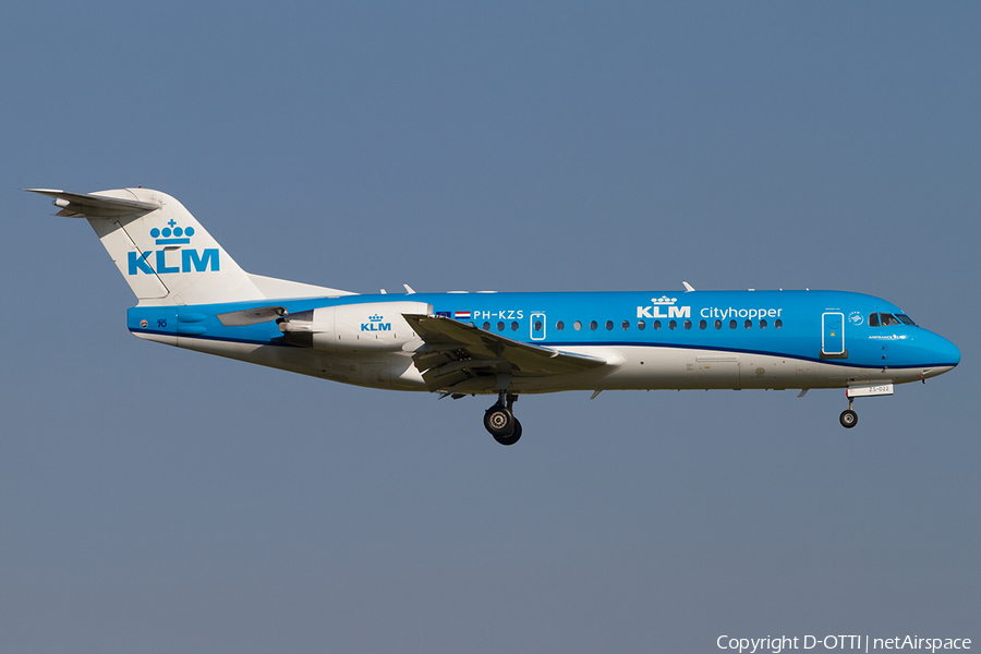 KLM Cityhopper Fokker 70 (PH-KZS) | Photo 518452