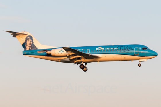 KLM Cityhopper Fokker 70 (PH-KZU) at  Amsterdam - Schiphol, Netherlands