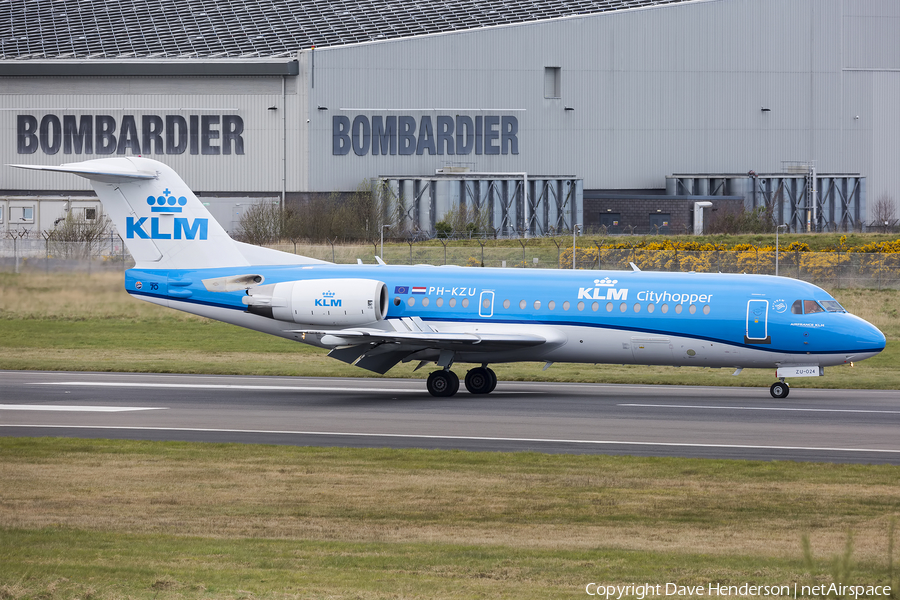 KLM Cityhopper Fokker 70 (PH-KZU) | Photo 104946