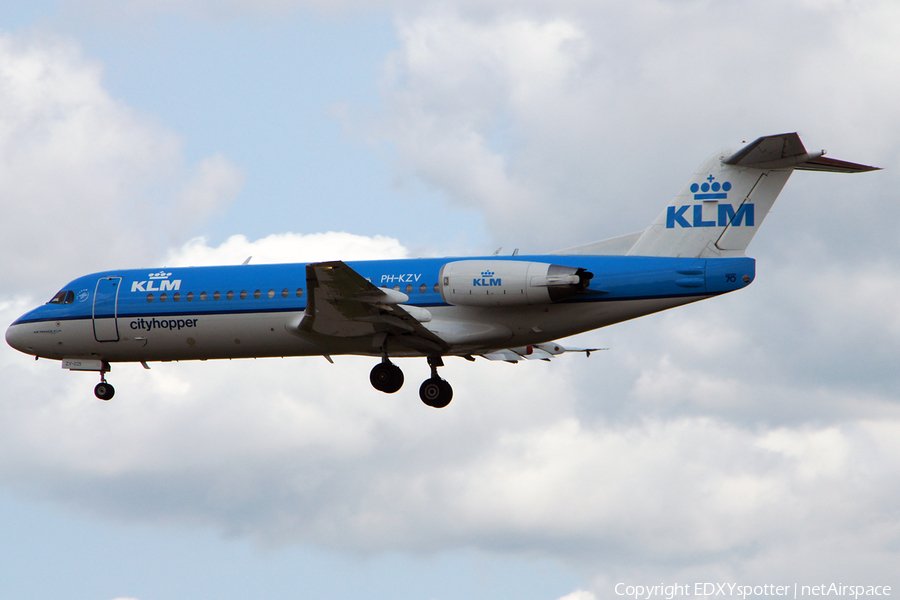 KLM Cityhopper Fokker 70 (PH-KZV) | Photo 293192