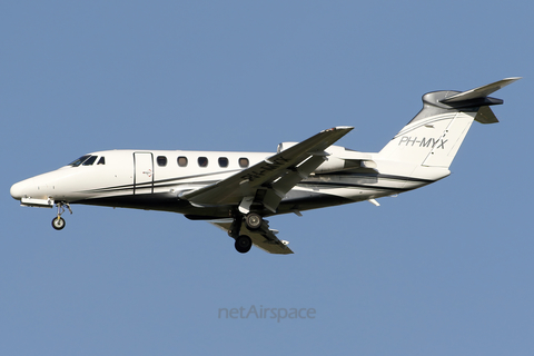 JetNetherlands Cessna 650 Citation VII (PH-MYX) at  Warsaw - Frederic Chopin International, Poland