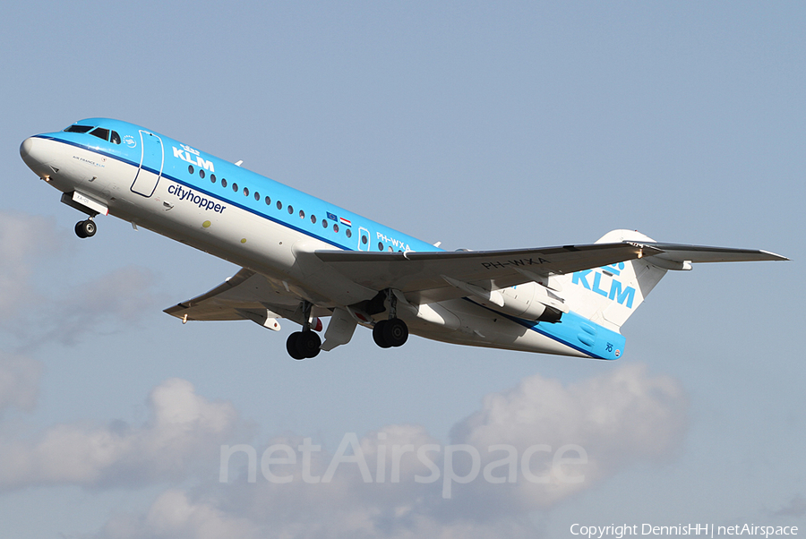 KLM Cityhopper Fokker 70 (PH-WXA) | Photo 411692