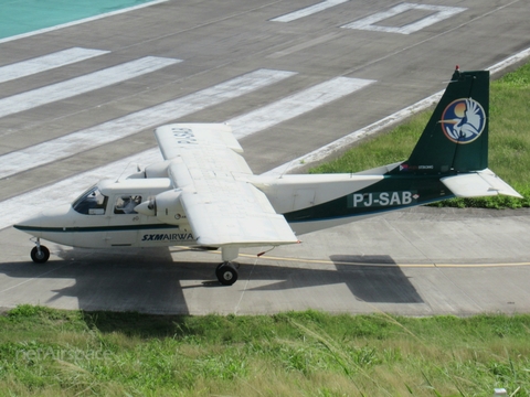 SXM Airways Britten-Norman BN-2B-20 Islander (PJ-SAB) at  St. Bathelemy - Gustavia, Guadeloupe