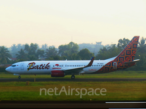 Batik Air Boeing 737-86N (PK-BGZ) at  Palembang - Sultan Mahmud Badaruddin II International, Indonesia