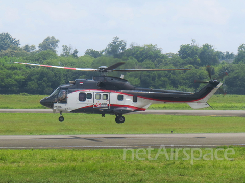 Derazona Helicopters Eurocopter AS332L1 Super Puma (PK-DAI) at  Palembang - Sultan Mahmud Badaruddin II International, Indonesia