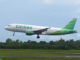 Citilink Garuda Indonesia Airbus A320-214 (PK-GLO) at  Palembang - Sultan Mahmud Badaruddin II International, Indonesia