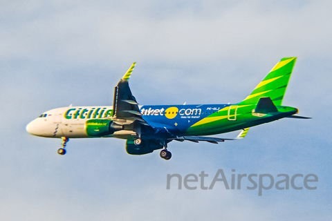 Citilink Garuda Indonesia Airbus A320-214 (PK-GLZ) at  Palembang - Sultan Mahmud Badaruddin II International, Indonesia