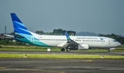 Garuda Indonesia Boeing 737-8U3 (PK-GME) at  Adisumarmo International, Indonesia