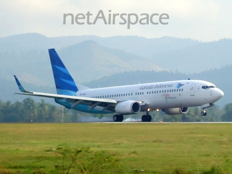 Garuda Indonesia Boeing 737-8U3 (PK-GMJ) at  Banda Aceh - Sultan Iskandar Muda International, Indonesia