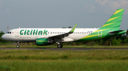 Citilink Garuda Indonesia Airbus A320-214 (PK-GQF) at  Adisumarmo International, Indonesia