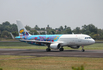 Citilink Garuda Indonesia Airbus A320-214 (PK-GQI) at  Palembang - Sultan Mahmud Badaruddin II International, Indonesia