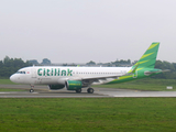 Citilink Garuda Indonesia Airbus A320-214 (PK-GQK) at  Palembang - Sultan Mahmud Badaruddin II International, Indonesia