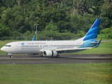 Garuda Indonesia Boeing 737-8SH (PK-GUE) at  Palembang - Sultan Mahmud Badaruddin II International, Indonesia