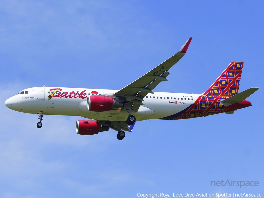 Batik Air Airbus A320-214 (PK-LAK) | Photo 356547