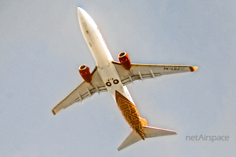 Batik Air Boeing 737-8GP (PK-LDJ) at  Palembang - Sultan Mahmud Badaruddin II International, Indonesia