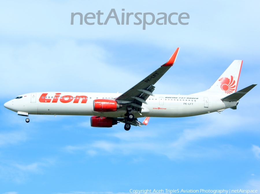 Lion Air Boeing 737-9GP(ER) (PK-LFT) | Photo 246807