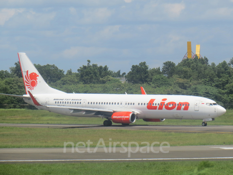 Lion Air Boeing 737-9GP(ER) (PK-LHJ) at  Palembang - Sultan Mahmud Badaruddin II International, Indonesia