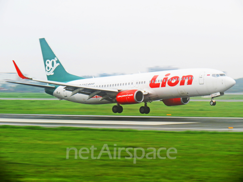 Lion Air Boeing 737-8GP (PK-LKP) at  Jakarta - Soekarno-Hatta International, Indonesia