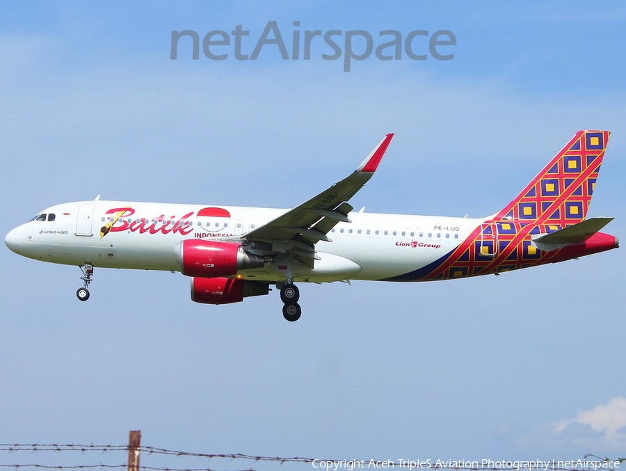 Batik Air Airbus A320-214 (PK-LUO) | Photo 314880