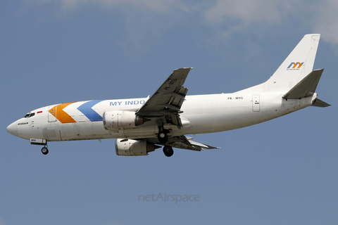 My Indo Airlines Boeing 737-36Q(SF) (PK-MYB) at  Singapore - Changi, Singapore