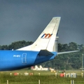 My Indo Airlines Boeing 737-39K(SF) (PK-MYC) at  Balikpapan Sepinggan - International, Indonesia