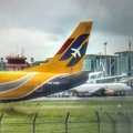 Airnesia Royal Cargo Boeing 737-33V(SF) (PK-NMI) at  Balikpapan Sepinggan - International, Indonesia