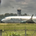 Rimbun Air Boeing 737-86Q(SF) (PK-OTD) at  Balikpapan Sepinggan - International, Indonesia