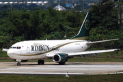 Rimbun Air Boeing 737-3Q8(SF) (PK-OTS) at  Syamsudin Noor International, Indonesia