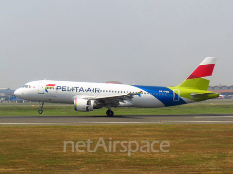 Pelita Air Service Airbus A320-214 (PK-PWE) at  Jakarta - Soekarno-Hatta International, Indonesia