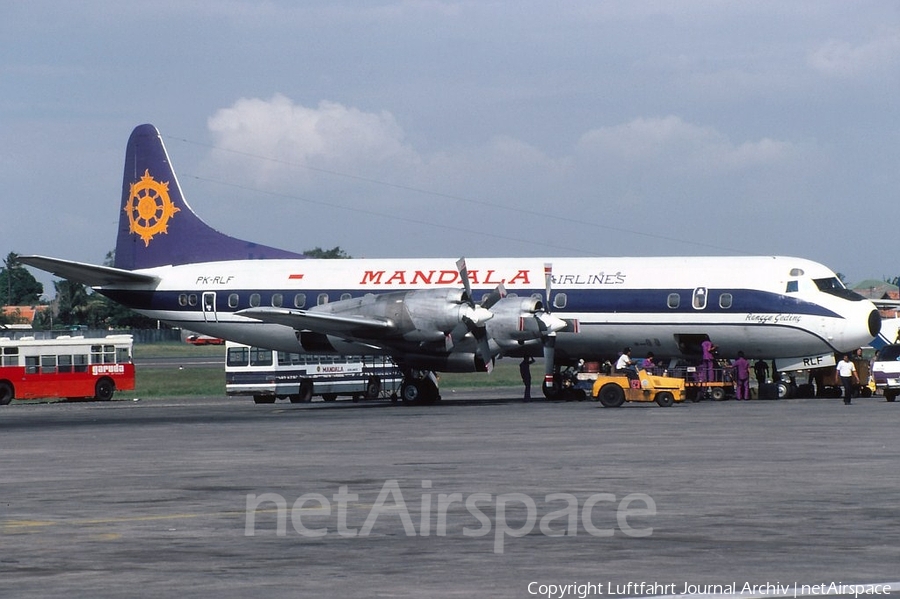 Mandala Airlines Lockheed L-188A Electra (PK-RLF) | Photo 412577