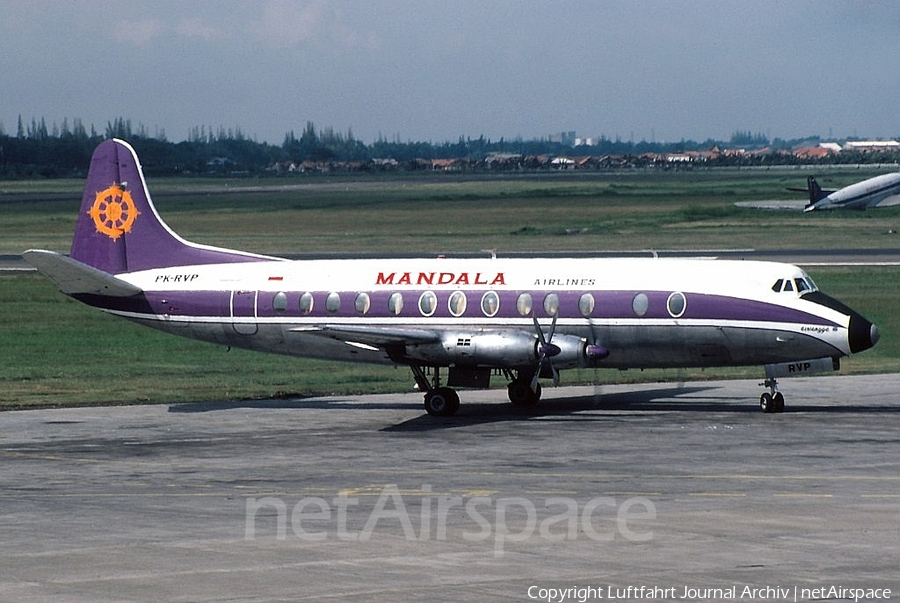 Mandala Airlines Vickers Viscount 832 (PK-RVP) | Photo 399370