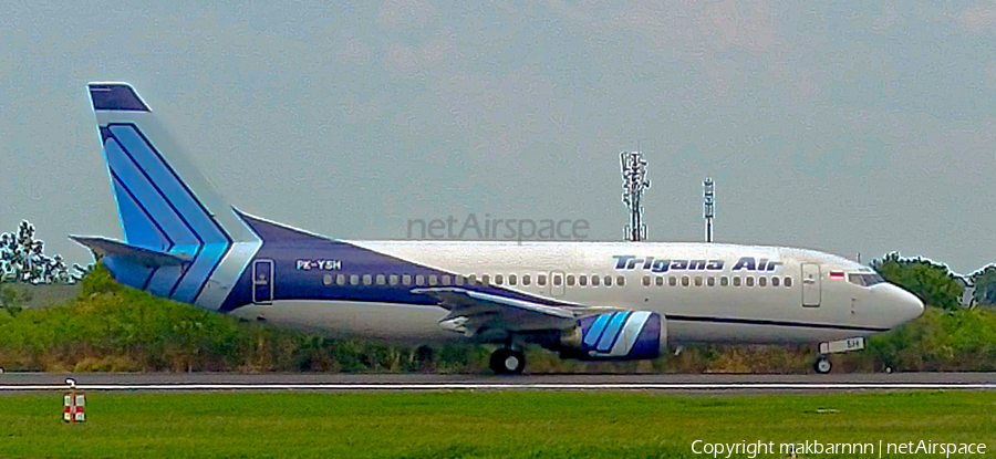 Trigana Air Service Boeing 737-3L9 (PK-YSH) | Photo 459762