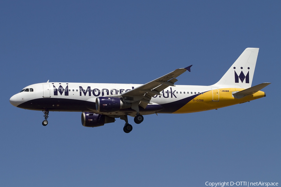 Monarch Airlines Airbus A320-212 (G-OZBB) | Photo 414072