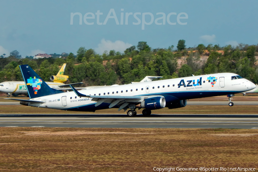 Azul Linhas Aereas Brasileiras Embraer ERJ-195AR (ERJ-190-200 IGW) (PR-AYE) | Photo 606397