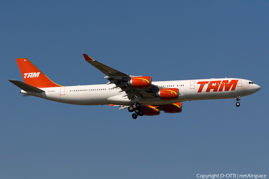 TAM Brazilian Airlines Airbus A340-541 (PT-MSL) | Photo 270503